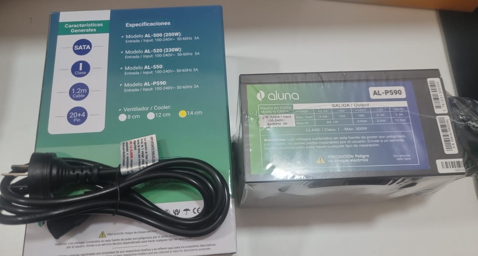FUENTE ATX ALUNA AL-P590 24P SATA BOX