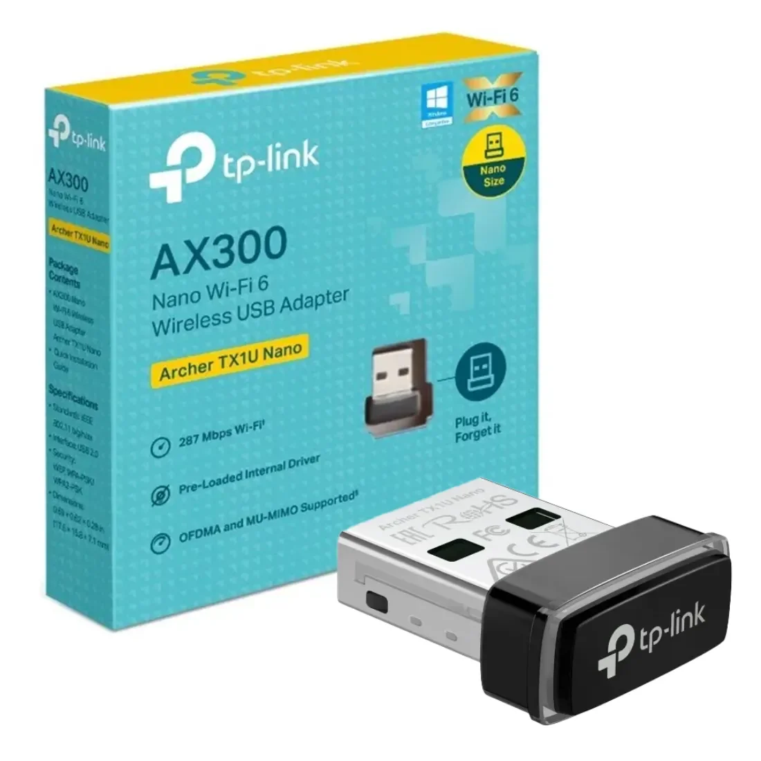 PLACA DE RED WIFI USB TP-LINK ARCHER TX1U NANO AX300