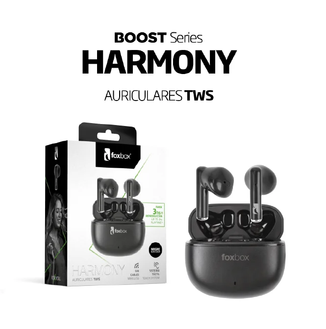 AURICULAR TWS HARMONY NEGRO