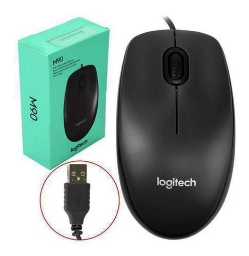MOUSE LOGITECH M90 USB BLACK